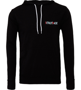 NEW! Embroidered Pullover Fleece Unisex Hoodie Jogger Separate & Zip Up-[Black Only]