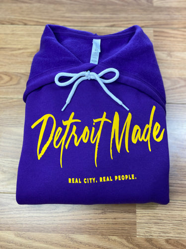 Clearance! - Unisex Purple & Gold Pullover Hoodie