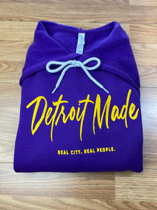 Clearance! - Unisex Purple & Gold Pullover Hoodie